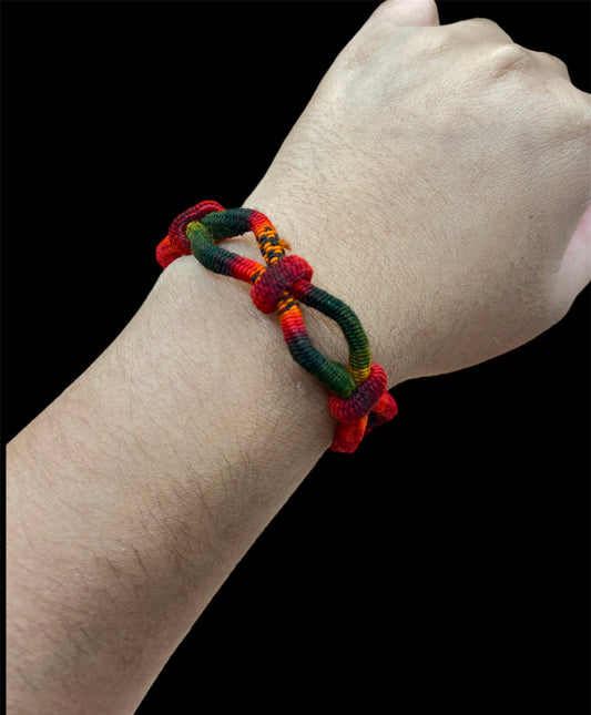 Red/Green Manta Antigua Bracelet