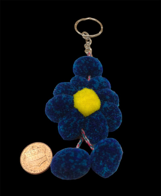 Blue Flower Keychain